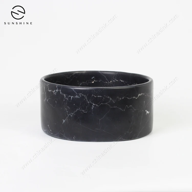 Cheap China Nero Marquina Marble Counter Top Small Corner Wash Sink