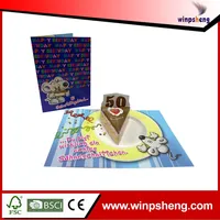 lovely 3d pop up card / printing pop up birthday