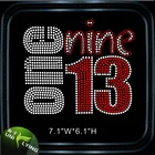 Cheap Rhinestone Motif Templates Iron On Letter AND Number Transfer Design For T shirt