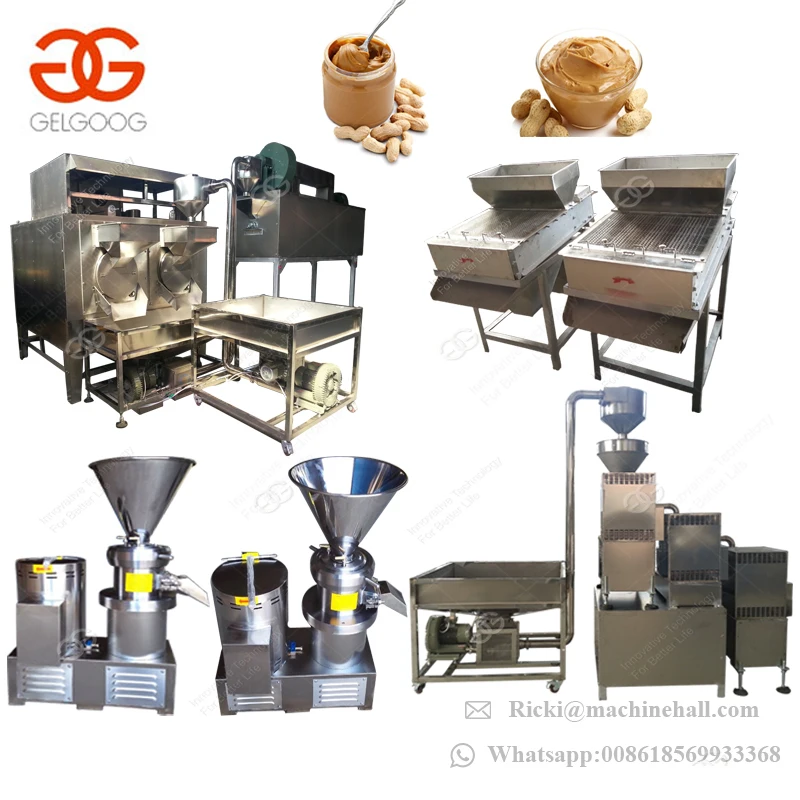Professional Nut Butter Maker Production Line Plant Almond Groundnut