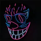 2019 Newest Hot Sale Masquerade Party Luminous LED Custom Mask Halloween