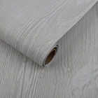 Sound Proof Pvc Heat Proof Gray Plain Colour 3D Wallpaper Decorative Easy To Clean Wood Grain Contact Paper