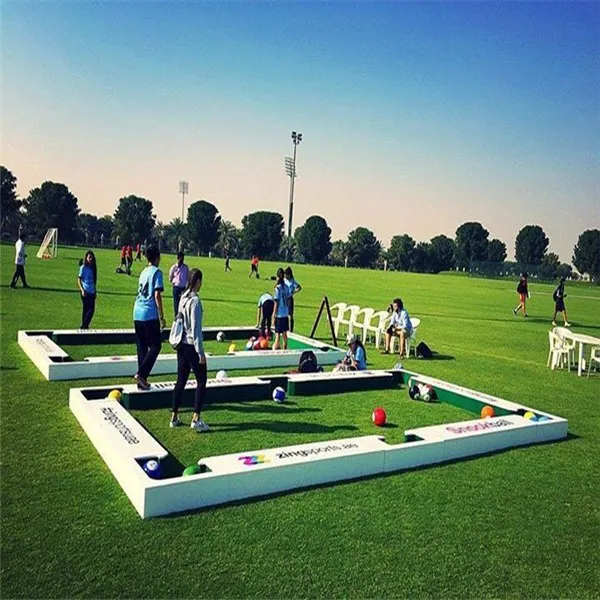New entertainment equipment with area of 15 square meters small football field on a huge billiards table, White & brown
New entertainment equipment with area of 15 square meters small football field on a huge billiards table, White & brown