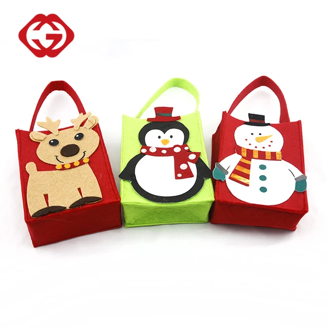 wholesale cheap kids party christmas easter felt gift bucket bag