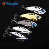 Yougle Metal Spinner Spoon Sequins VIB Fishing Lure Hard Baits with 6# Hook 5cm 11g