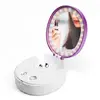 Portable 3 In 1 Led Light Cosmetic Mirror Nano Water Sprayer Sprayer Face Humidifier Steaming Skin Care