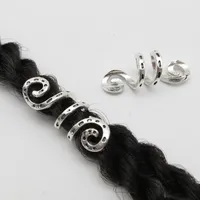 

Celtic Viking Spiral Hair Beads Rings 7mm Hole Vintage Spiral Hair Coils Loc Jewelry Hair Accessories for Braids Beards