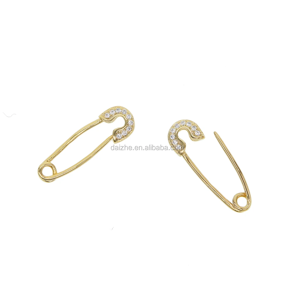fashion 18K gold plated with cz paved pin shape earring for teens girl birthday gift
fashion 18K gold plated with cz paved pin shape earring for teens girl birthday gift