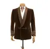 Latest Design 2 Piece Velvet Coat Pant Men Suit Smoking Jacket Blazer Evening Dress Party Prom Suit
