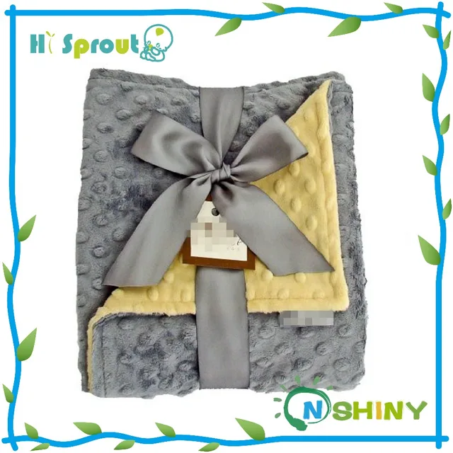 winter use gift set baby blanket minky dot