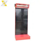 metal floor shelves for tools shops product display stands with lights