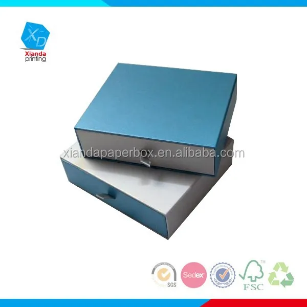 excellent quality rigid cardboard sliding gift box drawer with