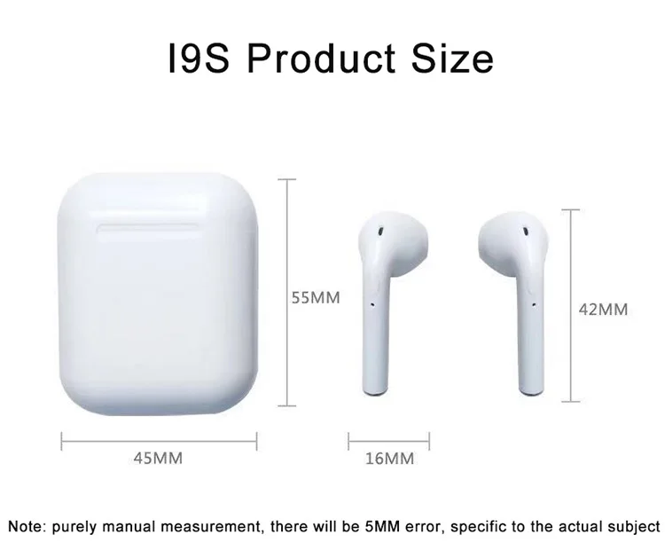 i9S Tws Mini Wireless Bluetooth Headset Smart Charging Magnetic Earbuds 5.0 Stereo Sports Portable Earphone - ANKUX.COM
