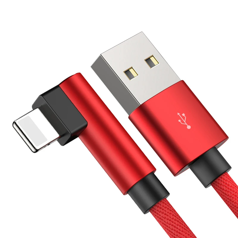 Gusgu lightning 90 Degree USB Cable For iPhone Fast Charging iPad Charger Cable, Black / blue / red
Gusgu lightning 90 Degree USB Cable For iPhone Fast Charging iPad Charger Cable, Black / blue / red