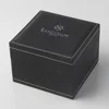 Black embossing metal closure book shaped faux leather book box