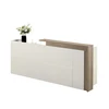 White table New wooden counter office reception desk modern