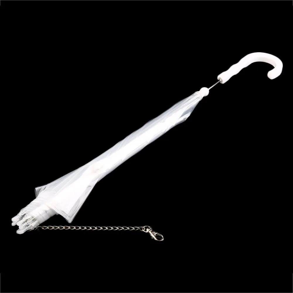 1Pcs Cute Fashion Attractive Comfortable Transparent PVC Dog Puppy Pet Umbrella for Outdoor Rain Travel Hiking pet supplies