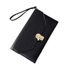 Elegant 3 Colors Custom Bag Wholesale Price Promotion Bag with Removable Chain Long Wallet women PU Leather Clutch Bag