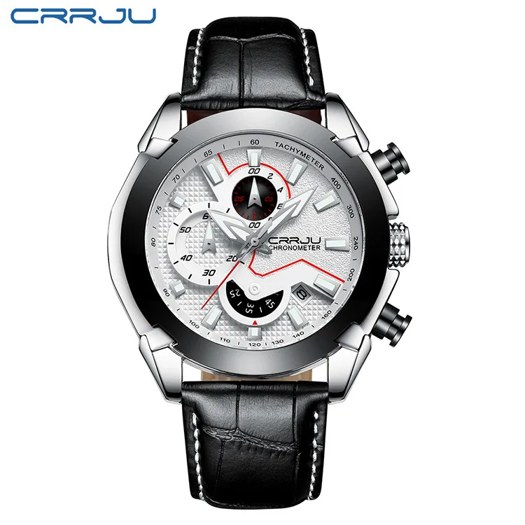 CRRJU 2219 Men Quartz Watches Sports Leather Strap Hand Watch Luxury Waterproof Wristwatch Relogio Masculino, 7 colors
CRRJU 2219 Men Quartz Watches Sports Leather Strap Hand Watch Luxury Waterproof Wristwatch Relogio Masculino, 7 colors
