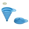 Portable food grade silicone folding funnel, Collapsible silicone powder funnel for cooking