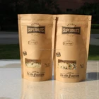 Paper Pouch Customized Dried Food Plastic Packaging Paperbag / Kraft Window Packaging Paper Pouch