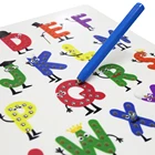 2019 Writing Alphabet Letter Custom Colored Children Educational Mini Magnetic Drawing Board with Magnetic Ball