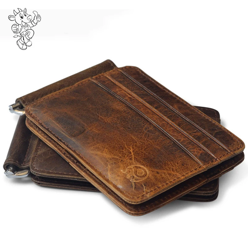 Retro Cow Leather Wallet Men Money Clips Quality Cowhide Cards Clutch Wallets Metal Clip Slim Card Holder Money Clips
Retro Cow Leather Wallet Men Money Clips Quality Cowhide Cards Clutch Wallets Metal Clip Slim Card Holder Money Clips