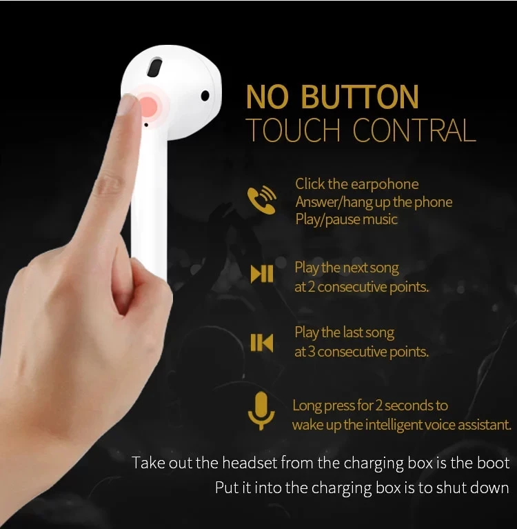 2019 newest wireless earphone i10 TWS super stereo wireless earbud with charging box earbuds i10s - ANKUX.COM