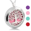 Hot Life Tree Essential Oil Necklace 316L Stainless Steel Hollow Aroma Pendant For Woman