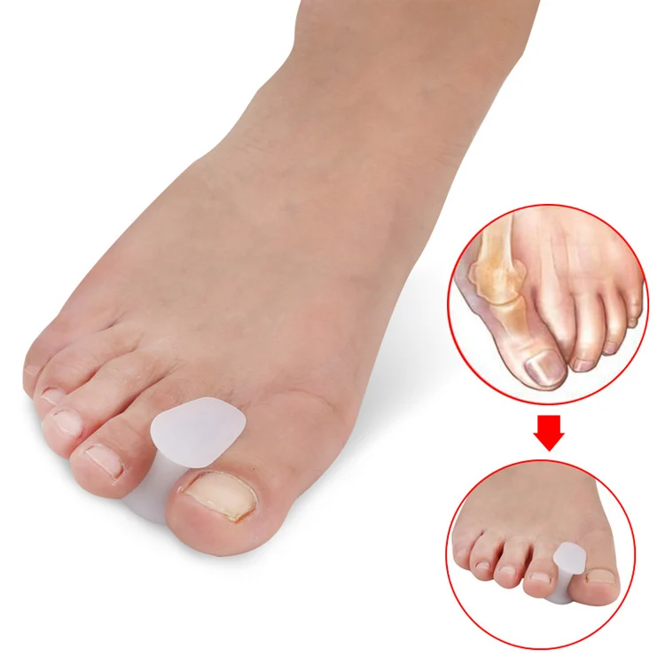 women's cheap sebs silicone gel hallux straightener bunion single toe separators, White
women's cheap sebs silicone gel hallux straightener bunion single toe separators, White