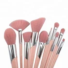 China Suppliers Cosmetic Tools Nylon Hair Top Makeups Fan Shaped Brushes 10pcs Powder brush
