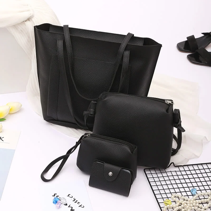 Women Handbag Set PU Leather Casual Tote Bag Crossbody Shoulder Bag Card Pack Solid Composite Bag Set
Women Handbag Set PU Leather Casual Tote Bag Crossbody Shoulder Bag Card Pack Solid Composite Bag Set