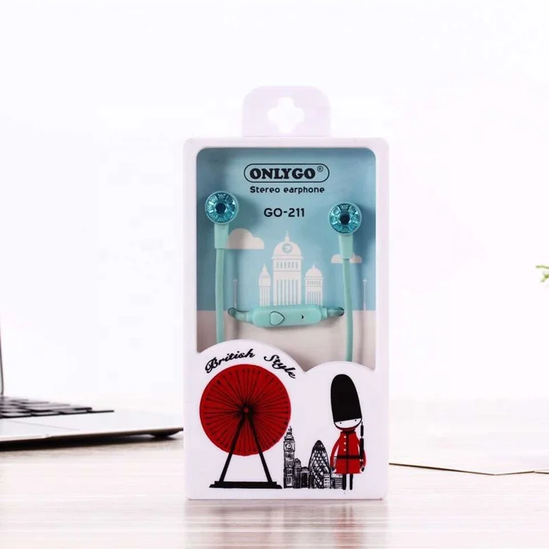 Newest Popular Design Gift Headphone Stereo Music Earbud With Mic - ANKUX.COM