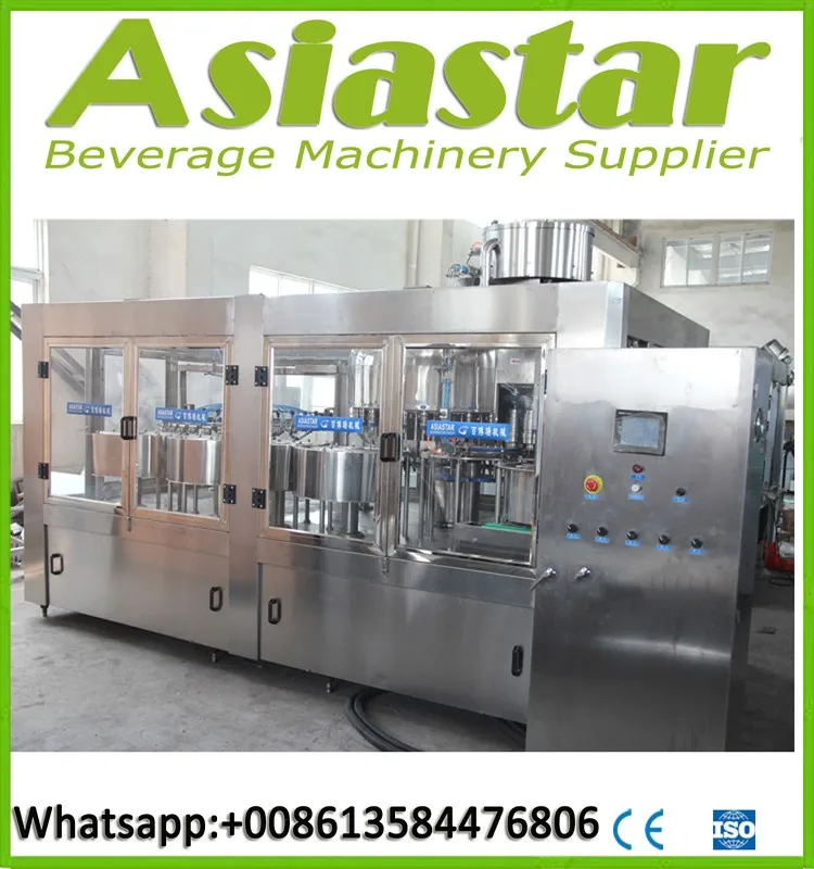 Bottle monobloc rinsing filling and capping machine