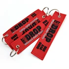 Customized hot sale embroidery keychain with customer logo embroidery