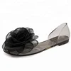 2019 New Summer Jelly Flats Transparent Flower Women Sandals Comfortable Beach Shoes Women
