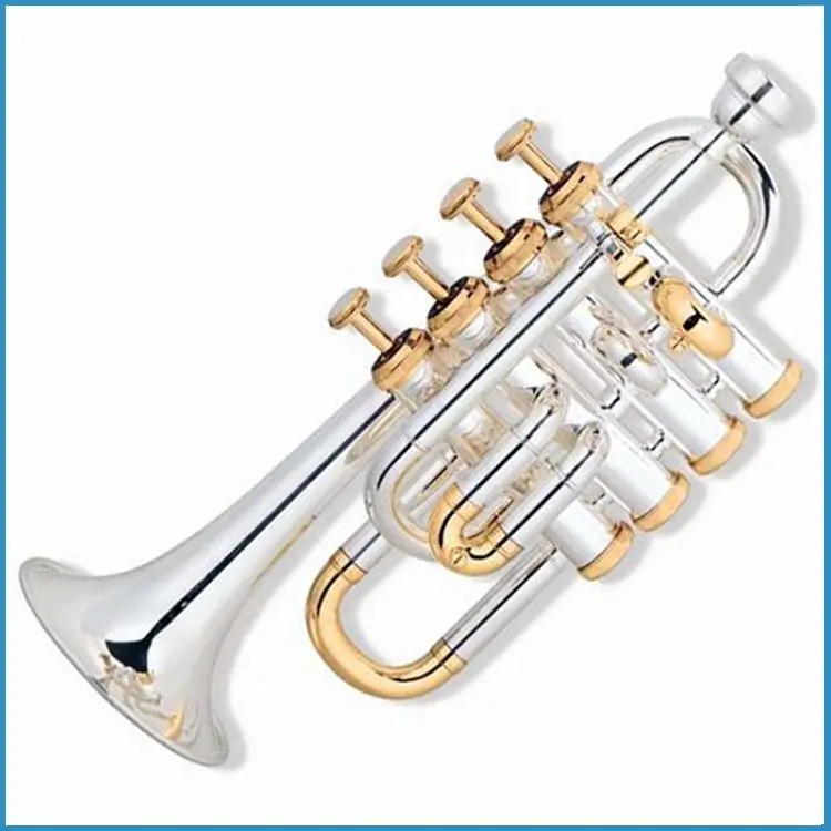 Cheap Treble Trumpet Gold And Silver Color,Piccolo Trumpet Silver
