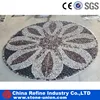 flat river stone mosaic floor tiles factory &round pattern river pebble