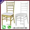 Hot selling gold white metal wedding chiavari chair with cushion for chivari event