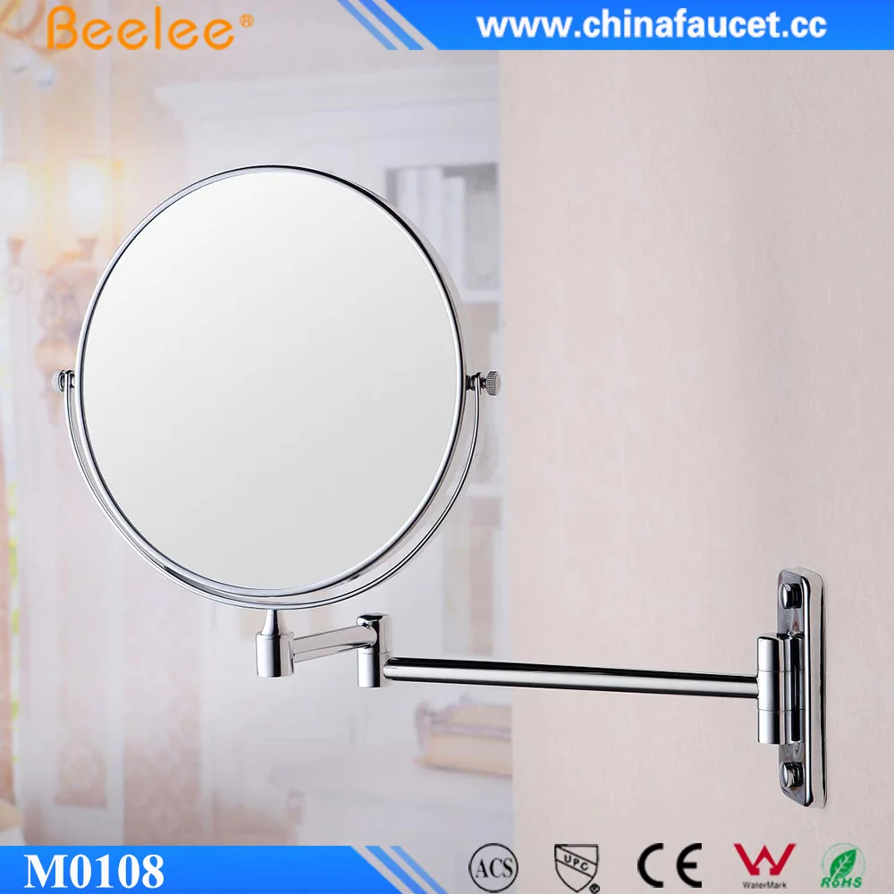 8'' Round Brass Mirror Retractable Double Side Wall Mirror Buy 8