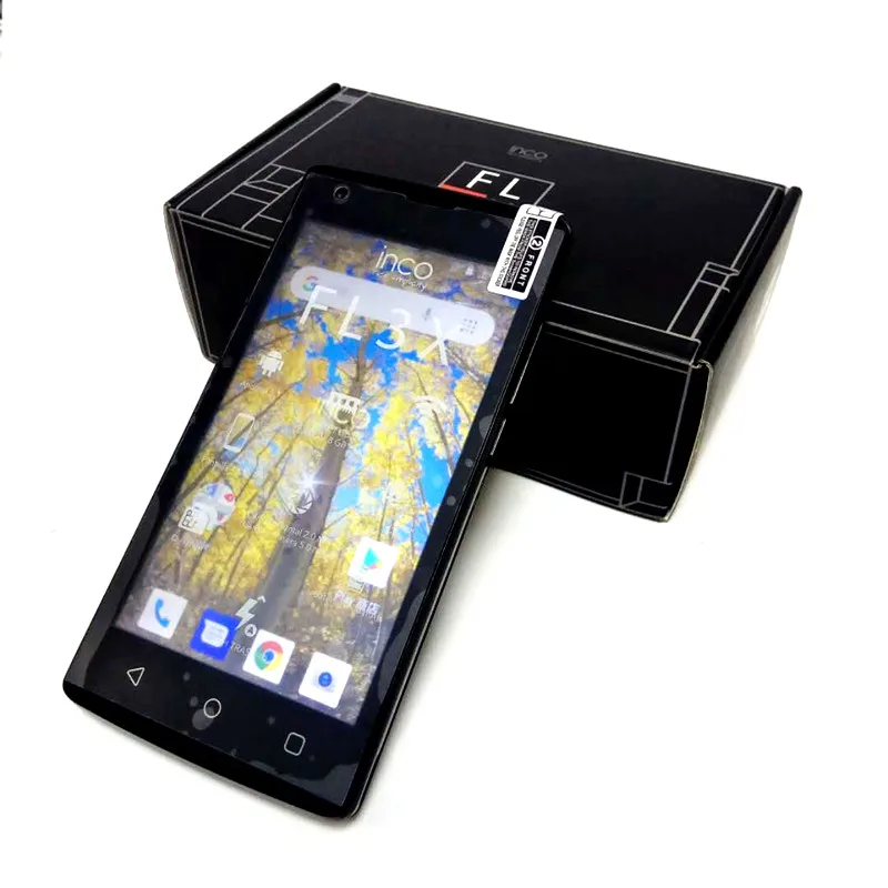 

4.5 inch China android all new original overstocks android 8.1 with cell phone box sell in South America, Black /white