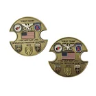 custom metal soft enamel military shield double metal coin