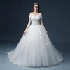 2018 New Designs Beaded Appliqued Wedding Dress Bridal Robe Elegant Off Shoulder Ball Gown Women Wedding Dress