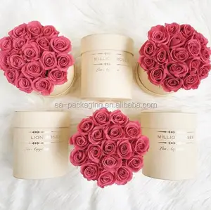 color printing paper gift box, paper rose box, paper round box