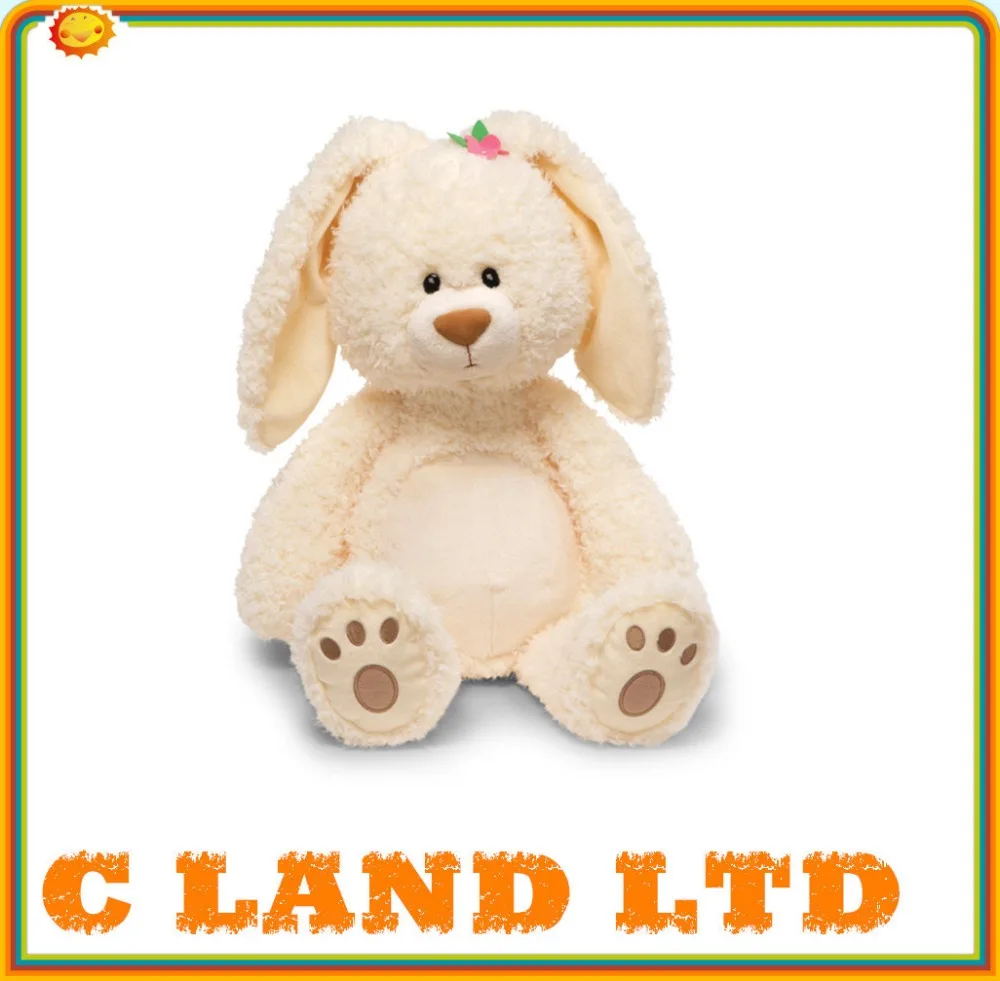 100% organic cotton baby toy, stuffed plush baby toy rabbit