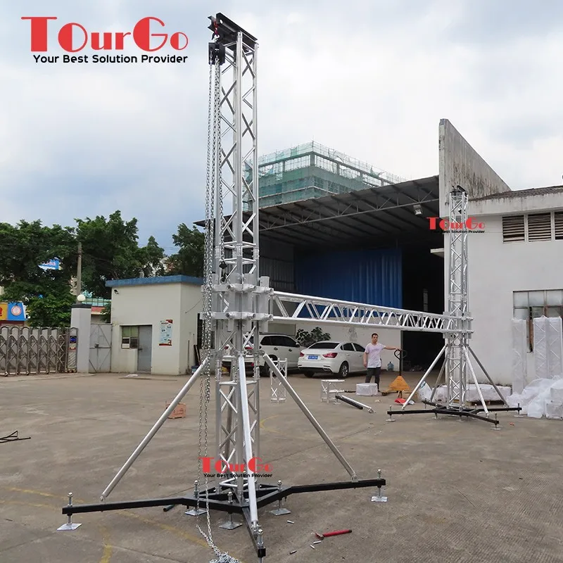 Heavy Load LED Ground Support Aluminum Truss Lift Tower Stage Truss Display Lifting System