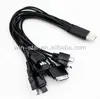1 in 10 USB cable Retractable Charger USB Cable 10 in 1 for iPod Motorola Nokia Samsung USB Travel Chargers