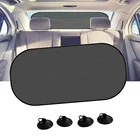 Car Sun Protection for Rear Window Nylon Mesh with Suction Cups Foldable Car Sunshade