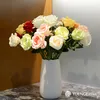 China artificial flower factory direct high quality plastic pink/red artificial rose for romantic wedding decoration