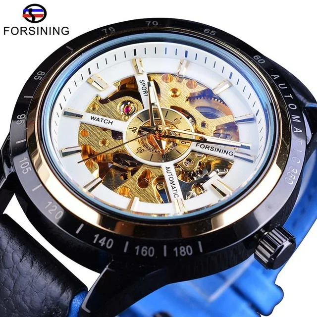 Forsining 2018 Mens Casual Sport Watch Genuine Leather Top Brand Luxury Army Military Automatic Men's Wrist Watch Skeleton Clock, 4 colors
Forsining 2018 Mens Casual Sport Watch Genuine Leather Top Brand Luxury Army Military Automatic Men's Wrist Watch Skeleton Clock, 4 colors